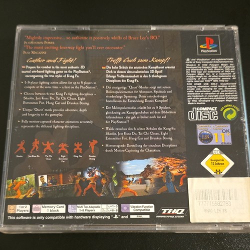 Shaolin ps1 game - game, cib